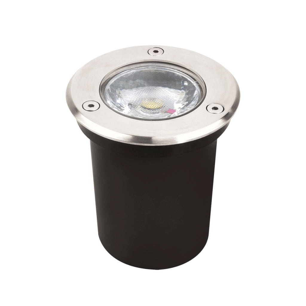 Faretto da incasso a terra Ø7,6cm cromato LED 6W IP67 Struhm