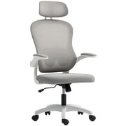 Sedia da ufficio ergonomica ¨C Zephmum ¨C Grigia, rete a doghe, 64x62x115 cm