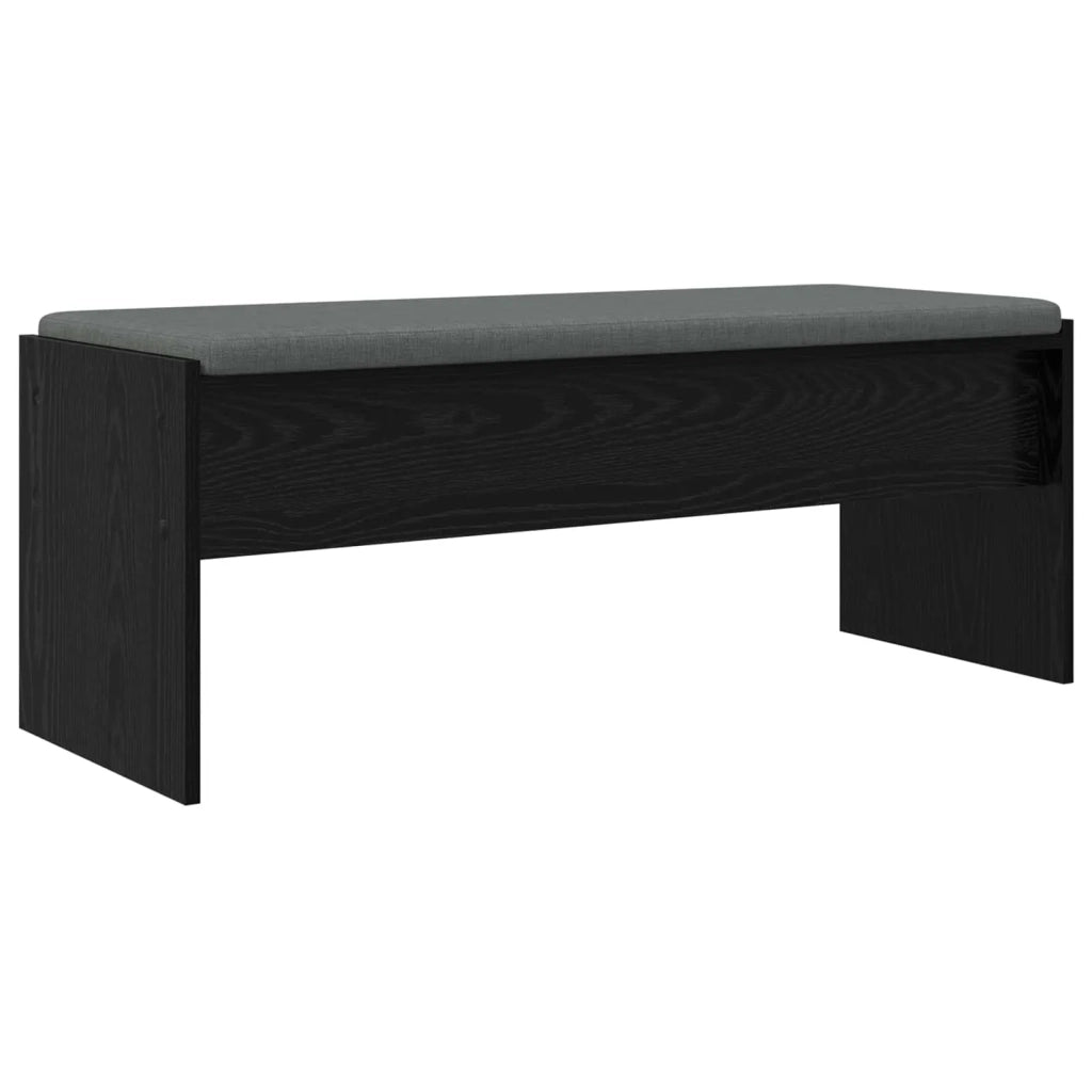 Panca per ingresso con cuscino Rovere Nero 103 x 38 x 40 cm