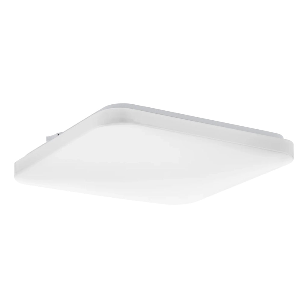 Plafoniera Moderna Frania-Ip Acciaio Bianco Plastica Led 18W 2100Lm Ip44