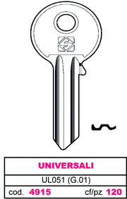 Silca CHIAVE ASC UL051 (G.VAB 0) UNIVERSALE 100.00 pz