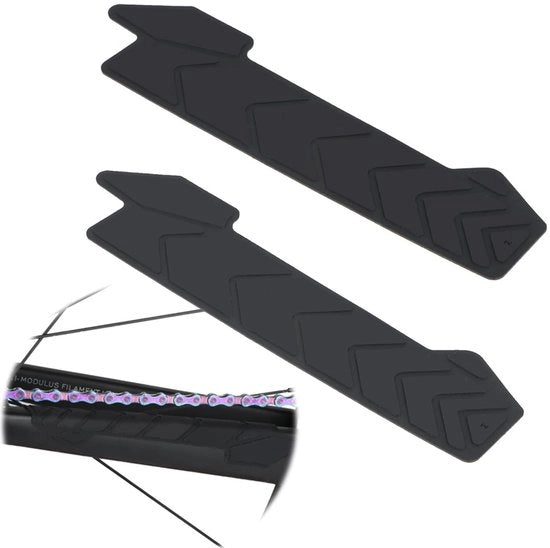 Supporto catena Leggero - MTB/Protettore di telaio in silicone - Protezione - Accessorio bicicletta - Set da 2 - Dimensioni 215 x 52 x 2 mm