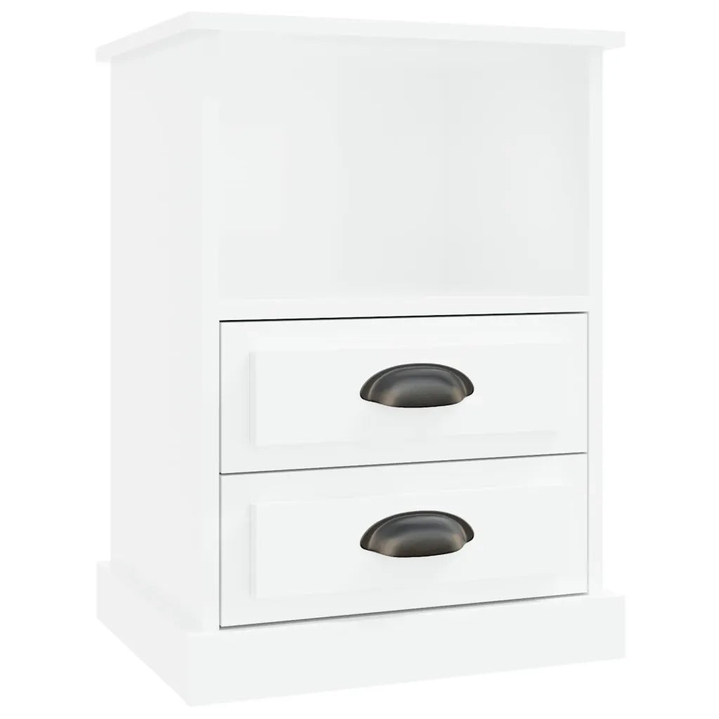 Comodini 2 pz Bianco Lucido 43x36x60 cm