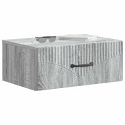 Set di 2 Comodini | Armadio da Notte | Mobiletto da notte a muro Grigio Sonoma 49 x 34,5 x 20 cm