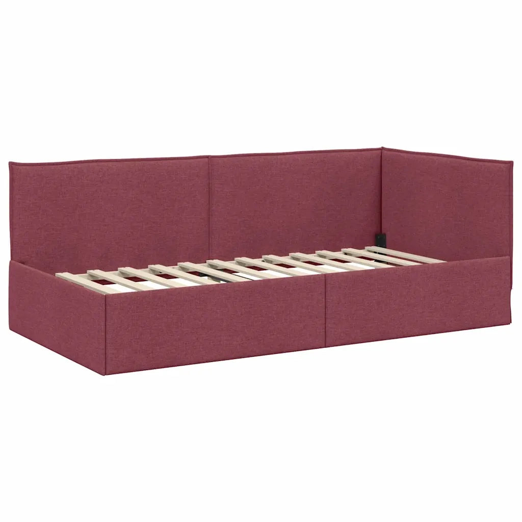 Struttura Letto Angolare con Materasso 2 pz-Giroletto con materasso Grigio Velluto 490215