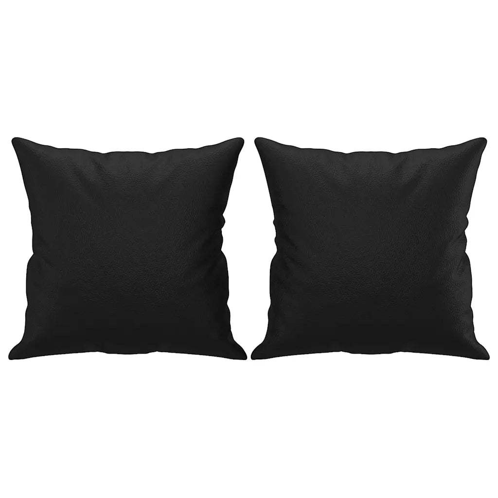 Divano a 2 Posti con Cuscini-Sofa 2 Posti con Cuscini Nero 120 cm in Similpelle 312804