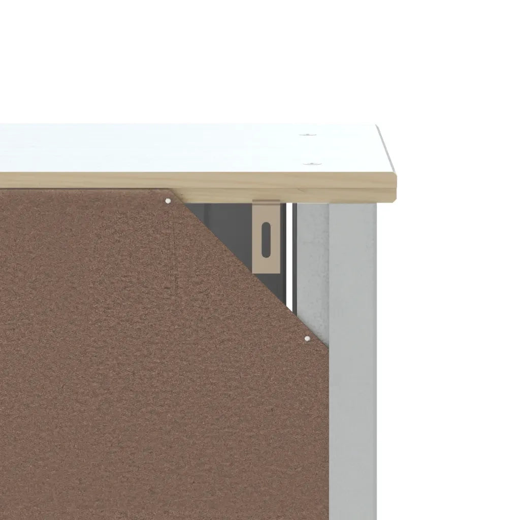 Set Mobili da Bagno 3 pz BERG Bianco in Legno Massello di Pino