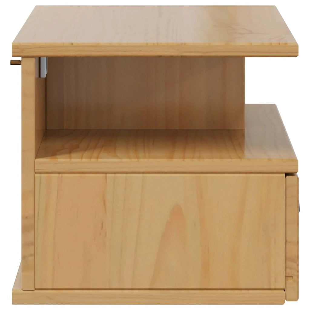 Comodino | Armadio da Notte | Mobiletto da notte HILL Marrone miele 40 x 31 x 27 cm