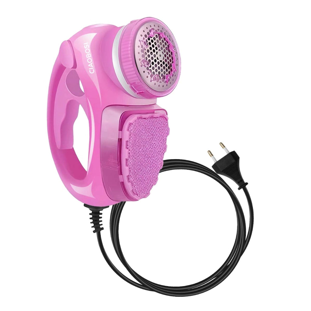 Rasoio elettrico anti-pelucchi e lanugine, lame e griglia in acciaio inossidabile Rosa Avizar