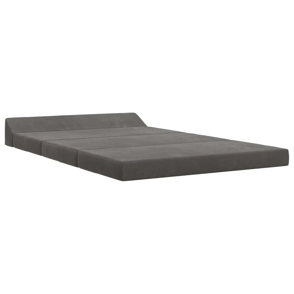 Divano Letto Pieghevole Grigio Scuro 120 x 60 x 49 cm Tessuto 900042