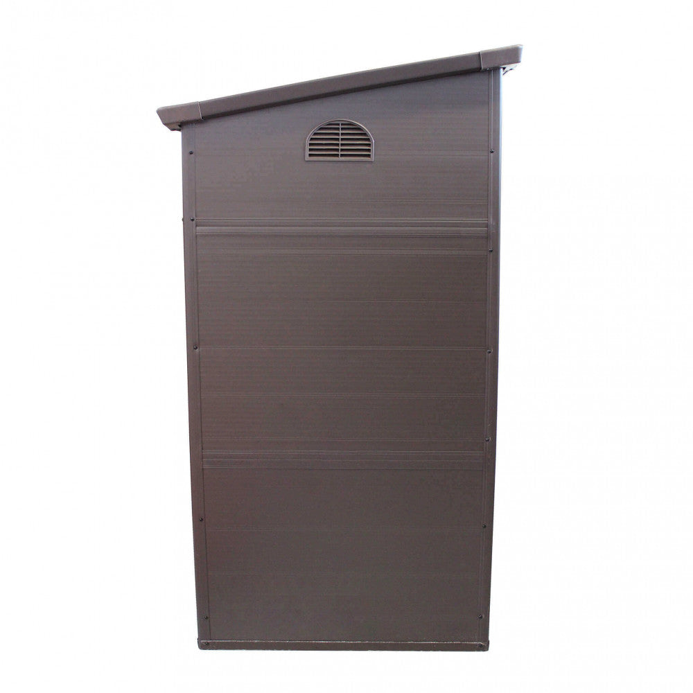 Casetta Box da Giardino Hause 111x191x194 h cm in Plastica Marrone