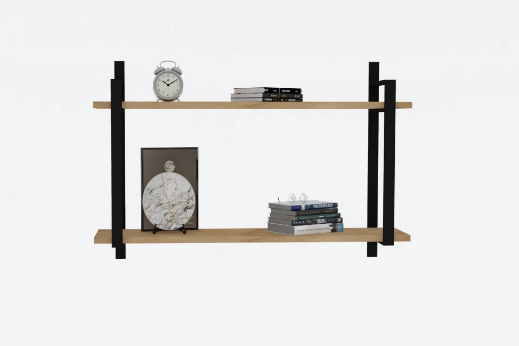 Mensola da parete in legno "Abat" - 90 x 22 x 60 cm - Noce