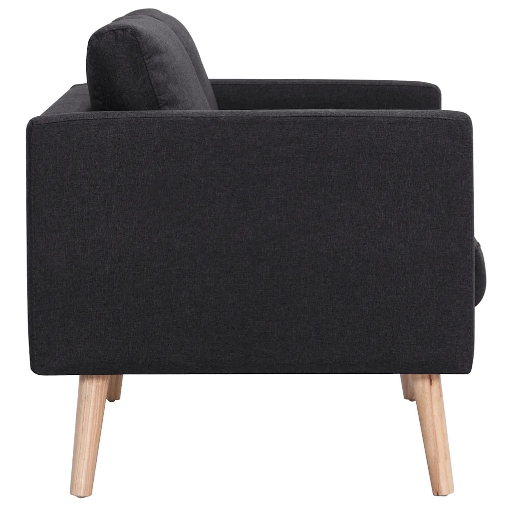 Set Divani 2 pz in Tessuto Nero