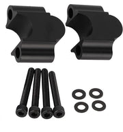 Sostegno per Manubrio in Alluminio - Fermo Universale - Adatto per 7/8'' (22mm) - Regolabile - Nero - Altezza di 30mm - Sostegno per Motocicletta