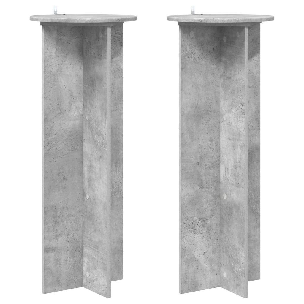 Supporto per piante 2 pcs Grigio Cemento Ø40 x 100 cm 899693