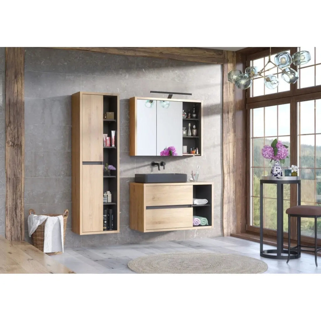 Lavabo da appoggio quadrato 37x37 cm in ceramica grigio opaco