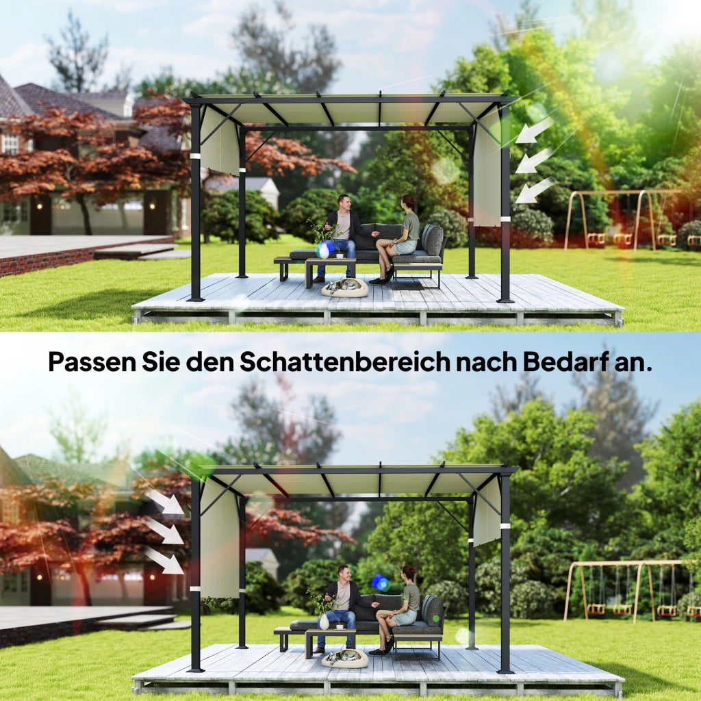 Tenda da sole per pergola ¨C zephmum ¨C crema 3x3m
