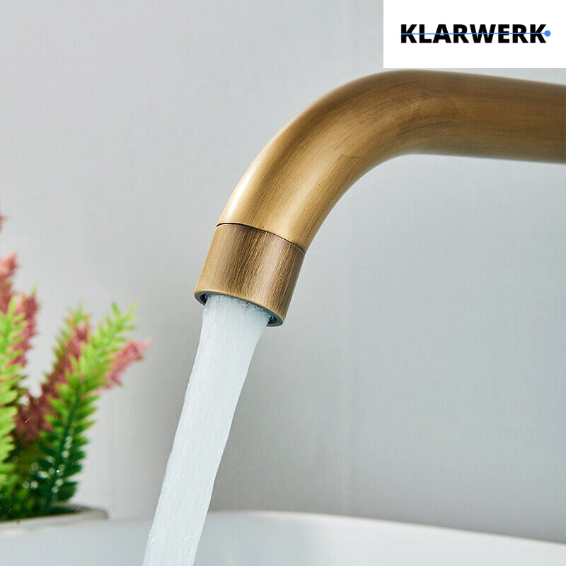 NAVIS | Rubinetteria da bagno montaggio a parete Ottone spazzolato in 2 parti | Miscelatore semplice in acciaio inox rubinetto per hotel  gastronomia