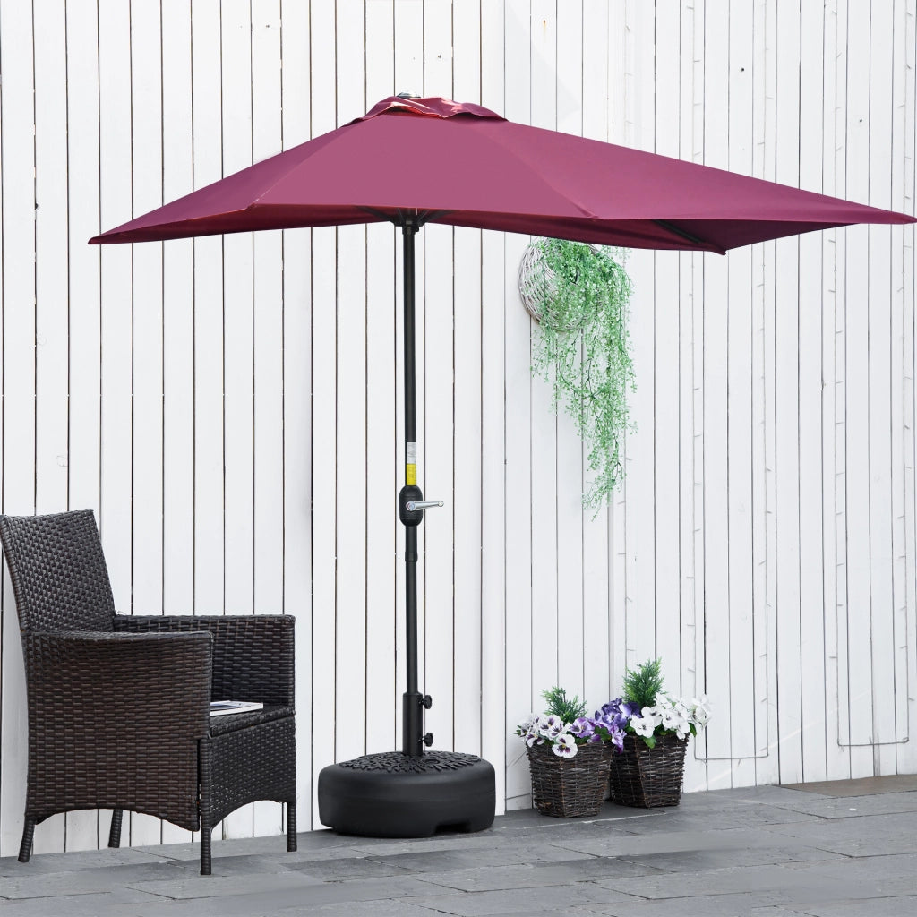 Supporto Parasol Semicircolare ?38/48 mm ¨C zephmum ¨C Riempi con Sabbia 21 kg o Acqua 18 kg, Nero