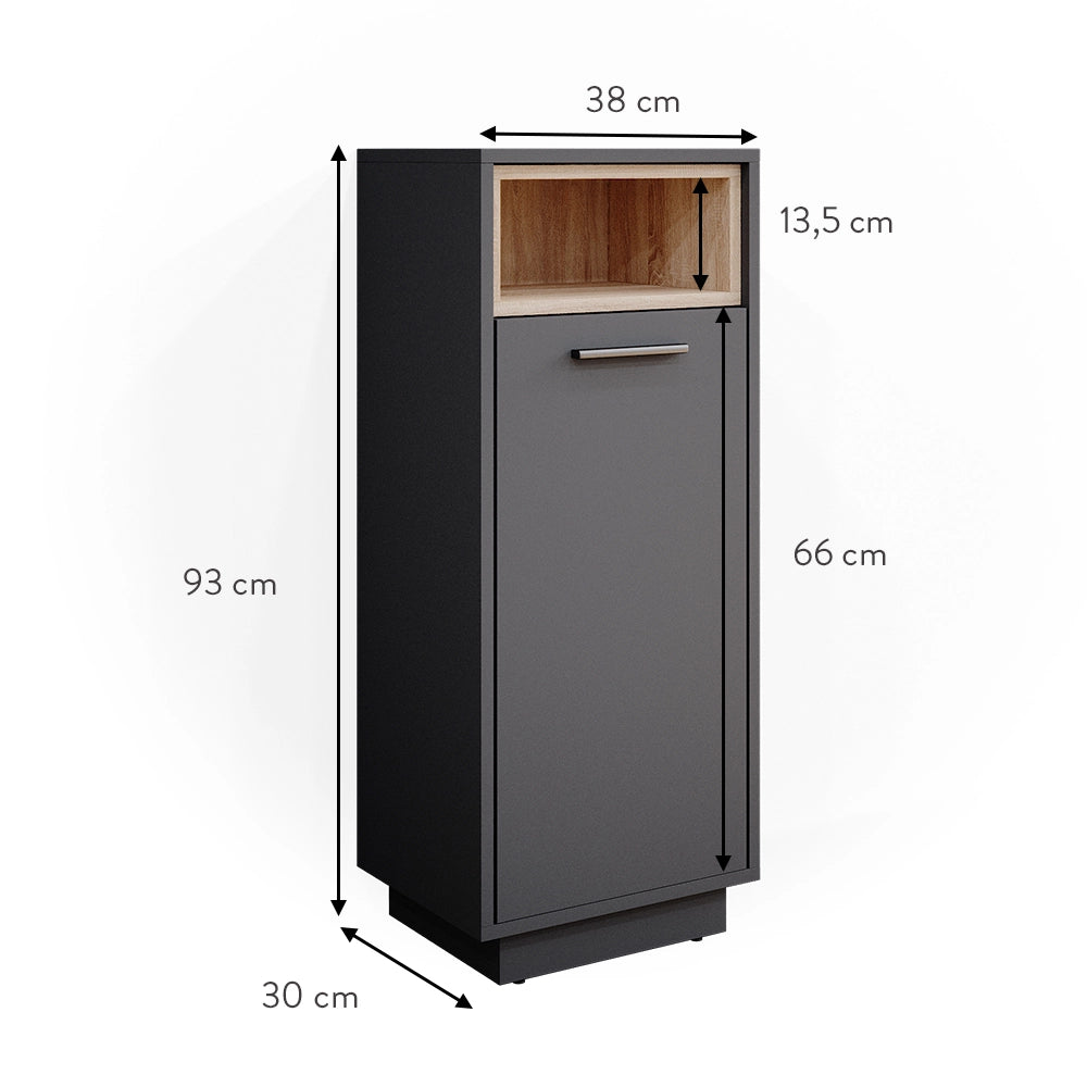 Vicco Mobiletto bagno Antracite 30 x 93 cm