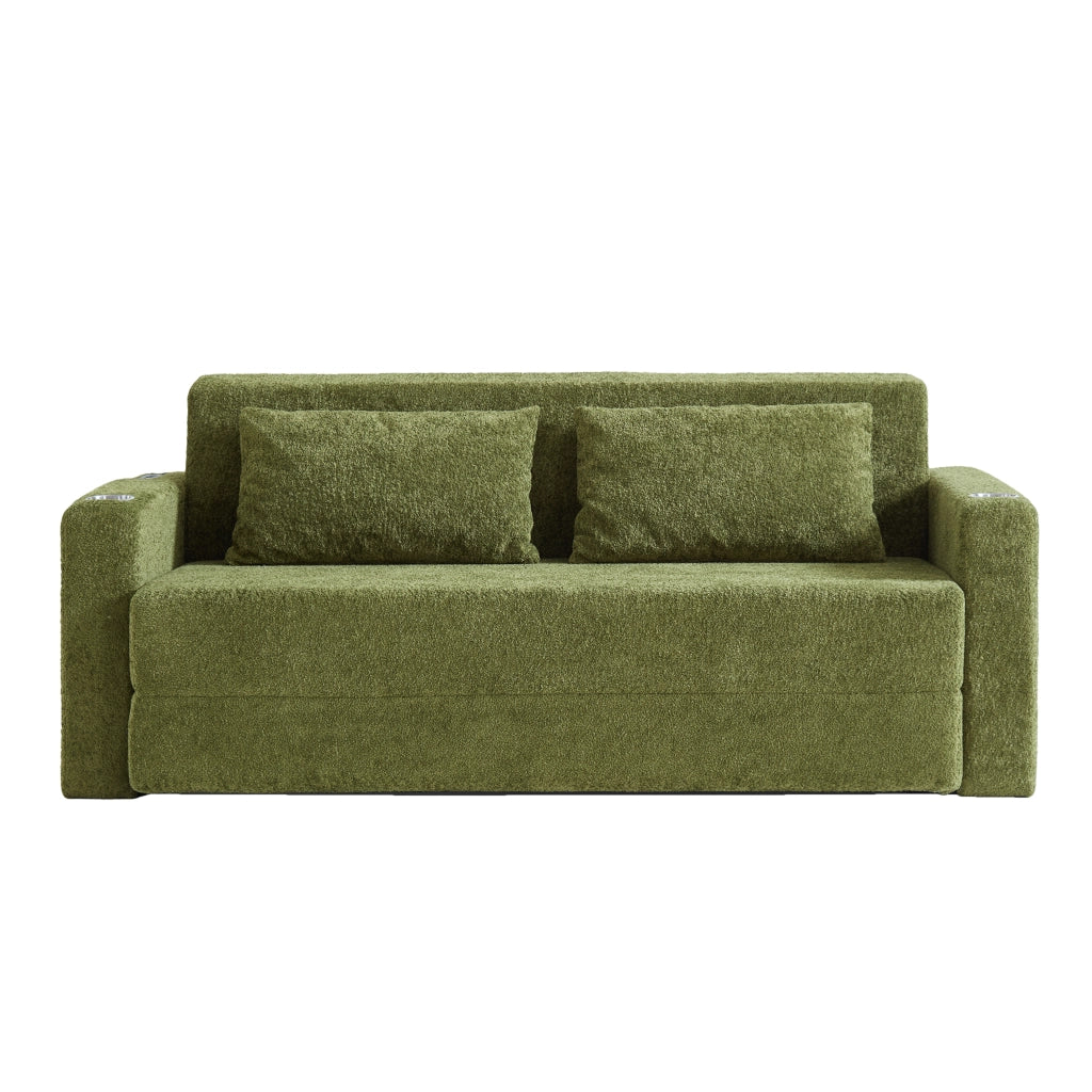 DIVANO LETTO 2 posti pieghevole in schiuma verde