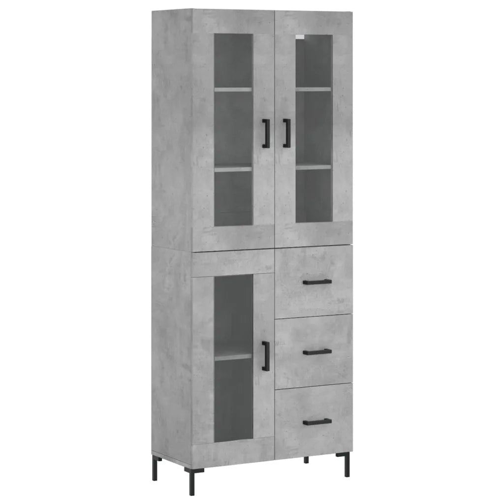 Credenza Grigio Cemento 69,5x34x180 cm in Legno Multistratocod mxl 101811