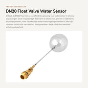 Vitello di Rilascio Rapido in Acciaio Inossidabile - G3/4 Flessibile - Sensore di Livello Acqua - Bilanciere Flottante - Pressione di Lavoro 1,6 MPa - Peso 526g - Vitello Flottante