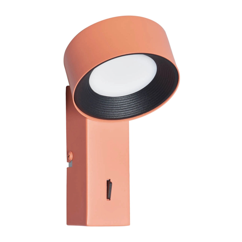 Applique moderna arancione tonda con interruttore LED 1,8W Italux