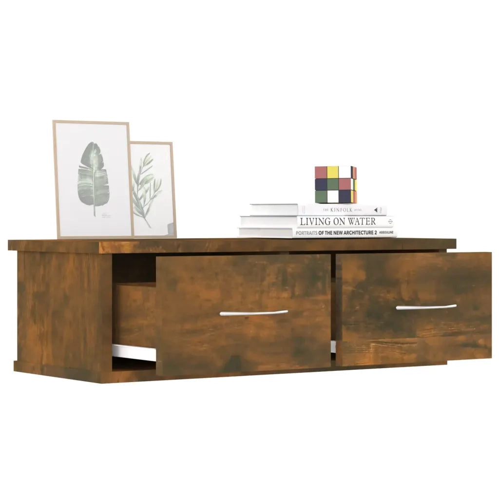 Armadietto Parete Rovere Fumo 60x26x18,5cm Legno Ingegnerizzato 815078