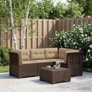 Divano da Giardino 4 Posti con Cuscini Aspetto Rattan PP 3443984