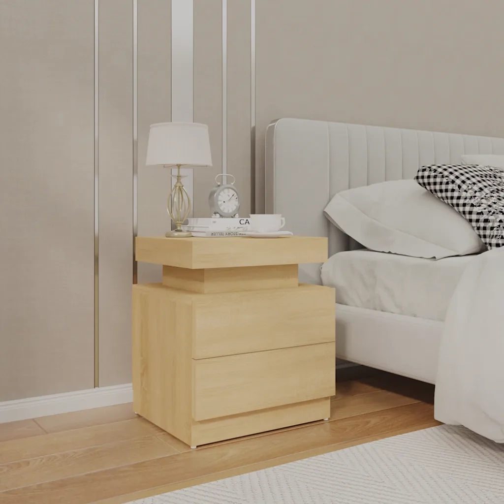Comodino | Armadio da Notte | Mobiletto da notte Rovere Sonoma 45x35x52 cm in Legno Multistrato
