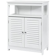 Mobile contenitore per bagno 60 x 30,5 x 80 cm pratico e stabile stile moderno MDF bianco 20_0012727