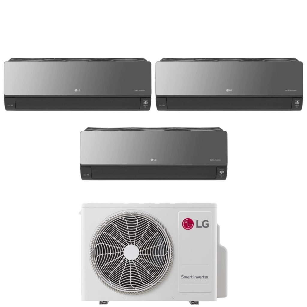 Climatizzatore Condizionatore LG Trial Split Inverter serie ARTCOOL UV NANO MIRROR 9+9+12 con MU3R21 R-32 Wi-Fi Integrato 9000+9000+12000