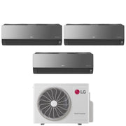 Climatizzatore Condizionatore LG Trial Split Inverter serie ARTCOOL UV NANO MIRROR 9+9+12 con MU3R21 R-32 Wi-Fi Integrato 9000+9000+12000