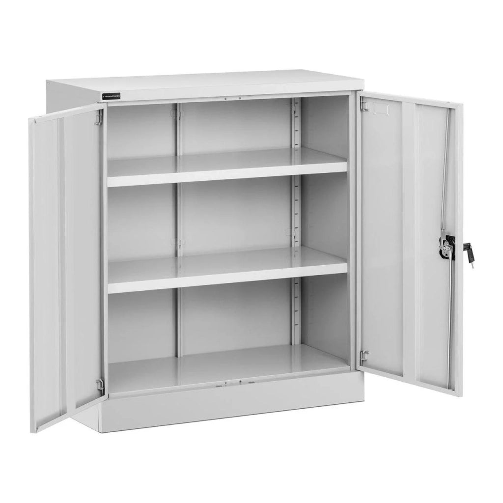 Mobiletto per ufficio in metallo acciaio 102 cm grigio 14_0000461