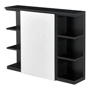 Anta pensile bagno con specchio 64 x 80 x 20 cm nero 03_0007673