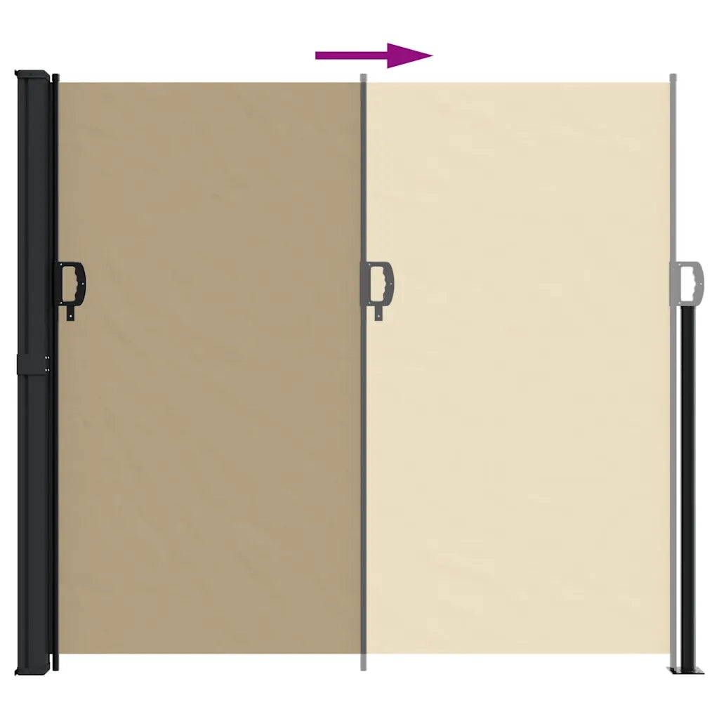 Tenda da Sole Laterale Retrattile Beige 180x600 cm 4004540
