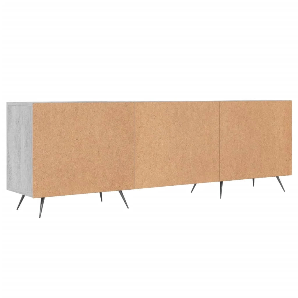Mobile TV multimediale mensola TV credenza TV sala da pranzo soggiorno camera da letto Sonoma 150 x 30 x 50 cm legno ingegnerizzato grigio 02_0028401
