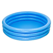Trade Shop - Piscina Per Bambini Gonfiabile A Tre Anelli Crystal Blu 114x25 Cm Giardino 59416 -