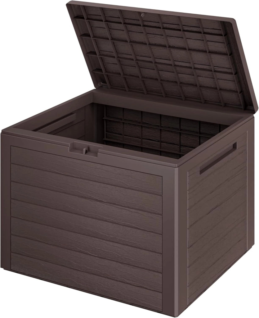 ® Baule da Giardino Lille 190 L Effetto Legno Orgenizer Box Giocattoli 78x44x55cm Multibox Impermeabile Esterni