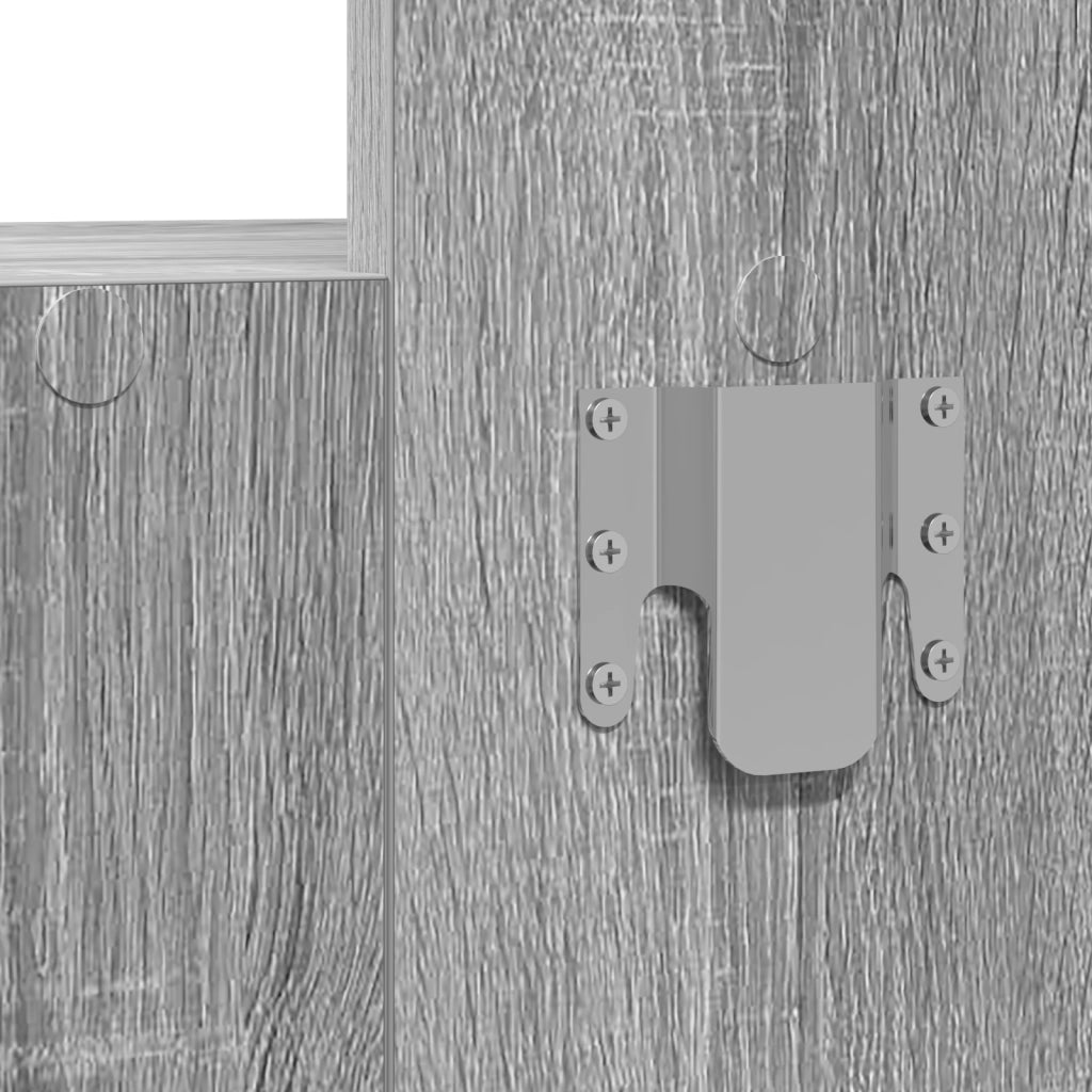 Tavolo da trucco a muro grigio sonoma 83x40x70 cm