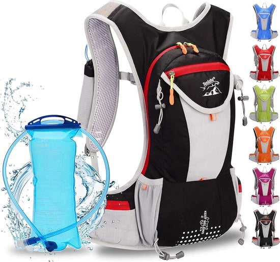Zaino da bere per 2L, zaino da bicicletta con contenitore per 25L, adatto per sci, corsa, camminata, bicicletta, per uomo e donna