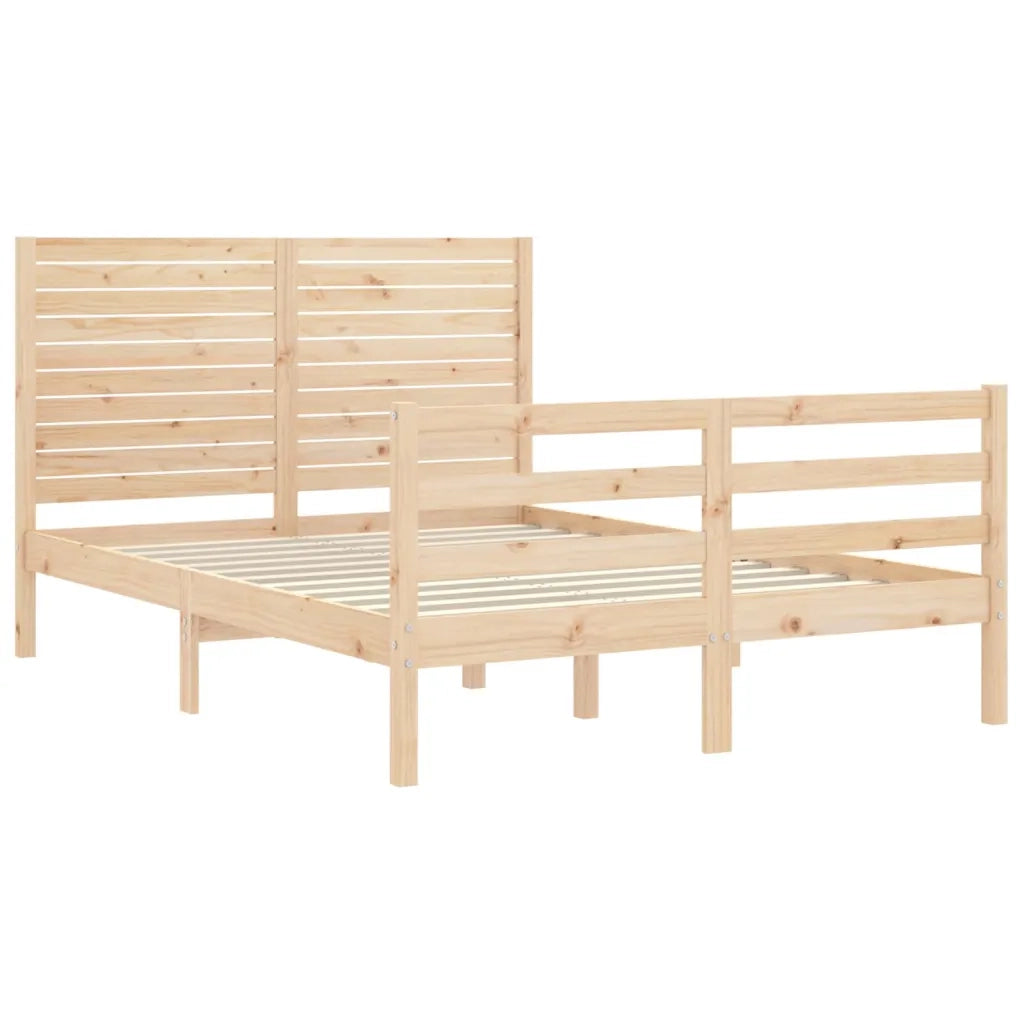 Giroletto con Testiera Small Double-Struttura Letto in Legno Massello 825006