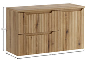 Set mobili bagno 100 cm con piano e mobile con cesto portabiancheria Nova Coast Evoke 100 cm