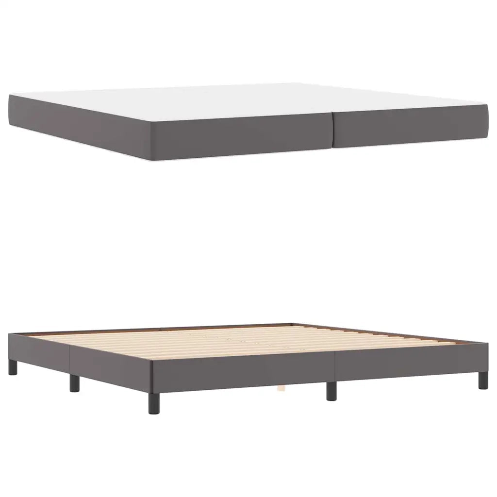 Struttura del letto con materasso Grigio 200 x 200 cm Tessuto 3398651