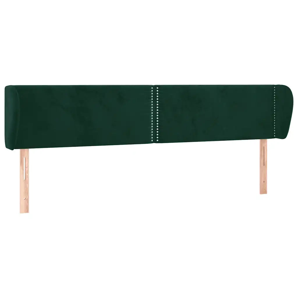 Testiera ad Orecchio Verde Scuro 183x23x78/88 cm in Velluto
