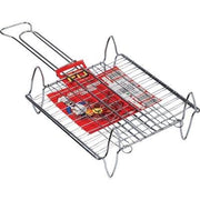 GRATICOLA BARBECUE A RETE DOPPIA FD - ACCIAIO CROMATO CM 27X22- 2 pezzi