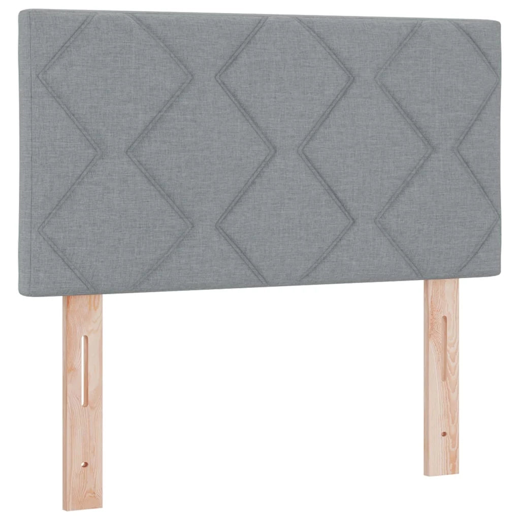 Letto a molle con materasso Grigio chiaro 120 x 190 cm Tessuto 3342268
