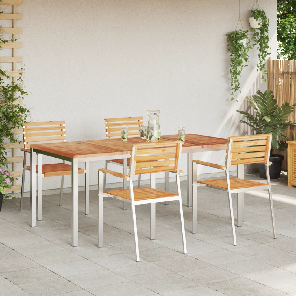 Set pranzo giardino  5 pezzi in legno massello di teak