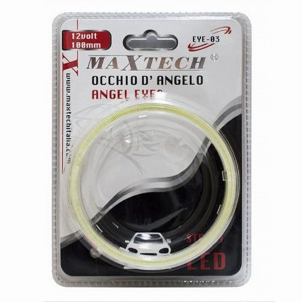 Trade Shop - Occhio D'angelo 100mm 12v Luci Led 6000k Per Auto A Cerchio Angel Eye 2pz Eye-03 -